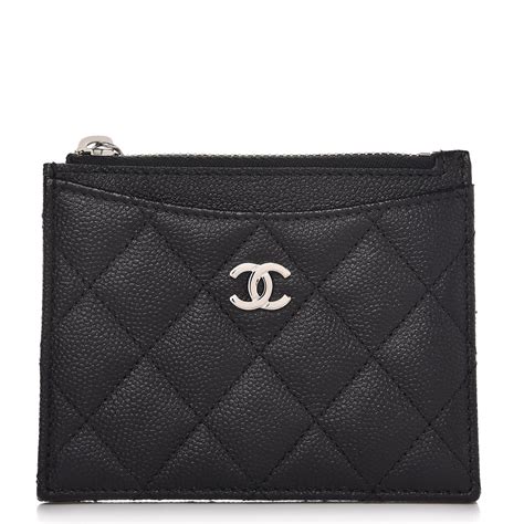 chanel passport holder black|chanel zipped card holder.